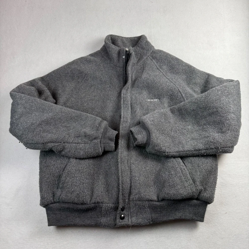 Swingster Vintage Memorex Fleece‎ Bomber Jacket Grey Sherpa Lined Mens XL USA